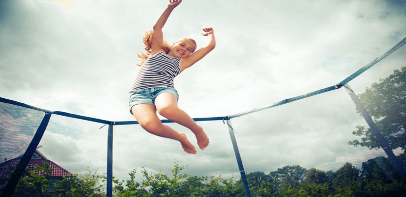 trampoline with kids 2023