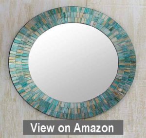 NOVICA Aqua Fantasy' Glass Mirror - Weird Gifts For Christmas 2023