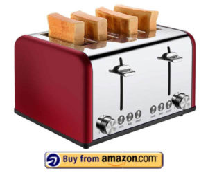 4 Slice Toaster, CUSIBOX Stainless Steel Toaster with Bagel 2023