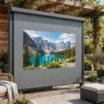 Can Mini Projectors Work in Daylight in 2026 - Complete Guide ALR ambient light rejecting screen on backyard patio