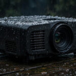What Happens If a Projector Gets Wet? - 2026 Guide Wet projector with water droplets after rain